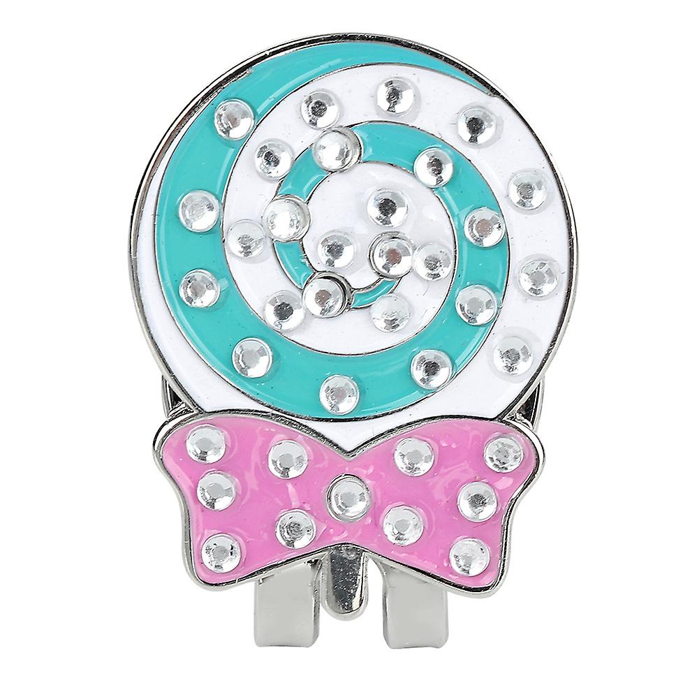 Durable Outdoor Metal Magnetic Golf Ball Mark with Hat Clip Golfer Accessory(lollipop)