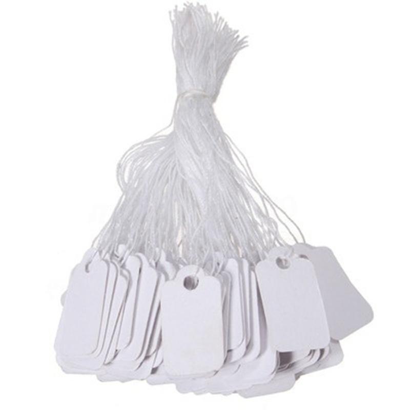 100ST ETIKETTER I PAPPER SMYCKEN PRISLAPP 