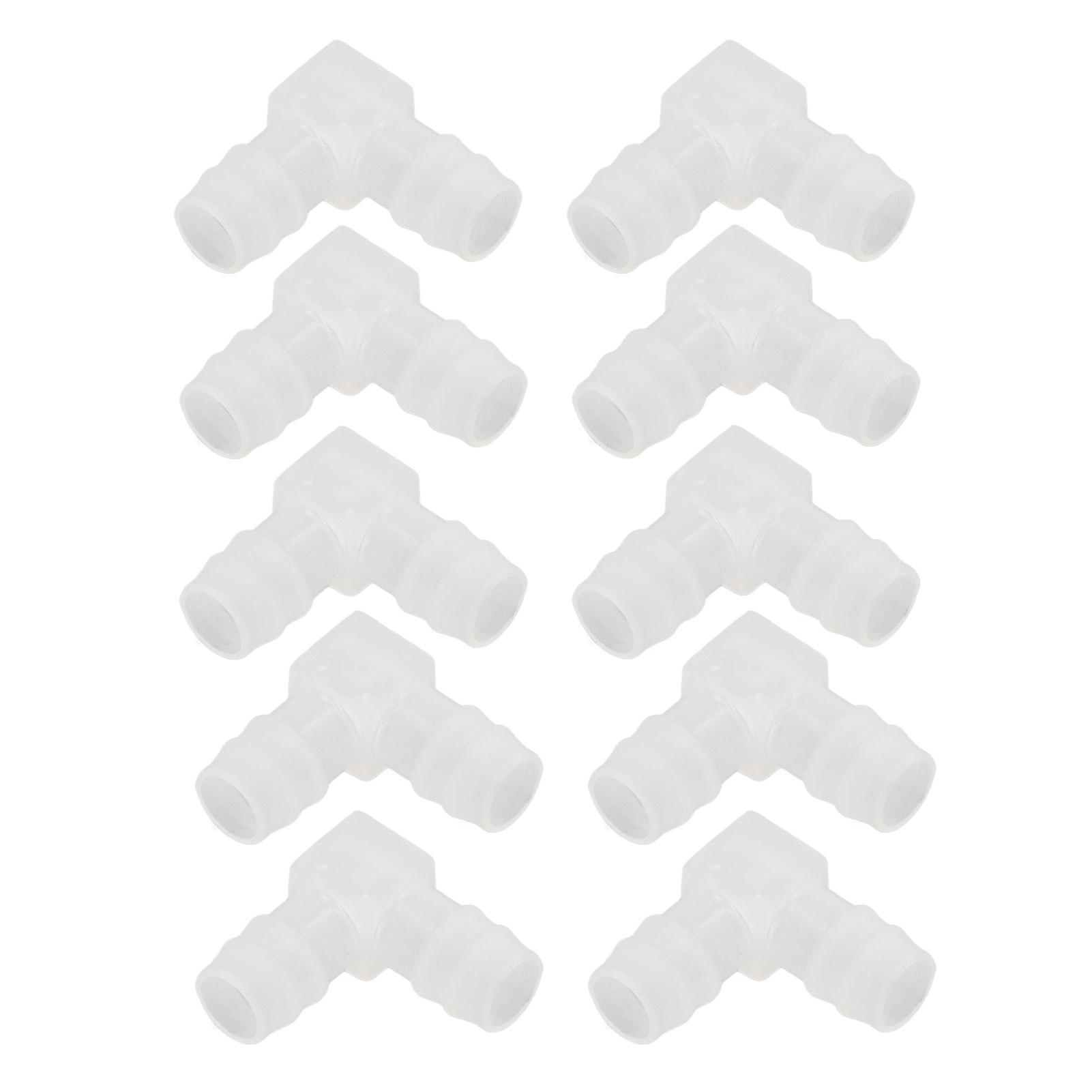 10pcs 12mm Plastic Pipe Fittings 90° Elbow PP Non-toxic Odorless Aquarium Lab Hose Connector