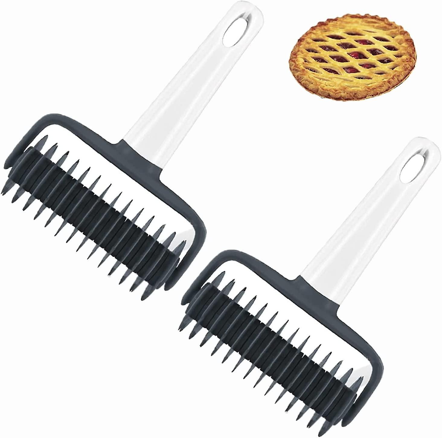 Pizza gitterrulle, 2 stycken mönstrad kavel, präglad rulle, deggallerskärare, rullande cu