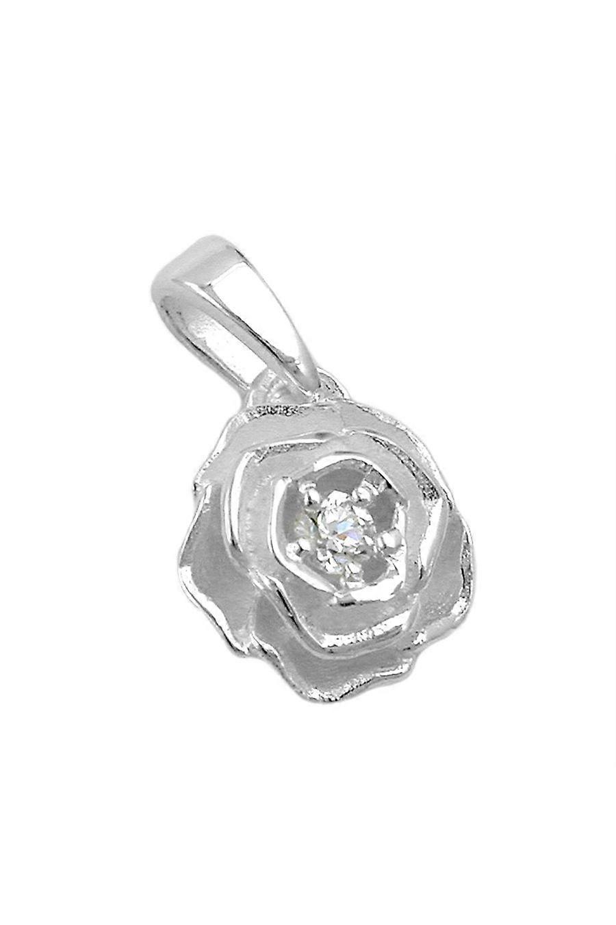 Pendant Rose With Zirconia Silver 925 - Gl92690