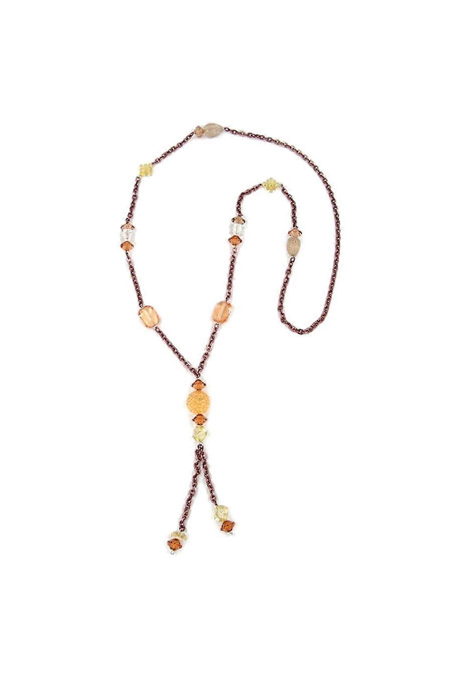 Necklace Anchor Chain Brown Cristal 90cm - Gl02408