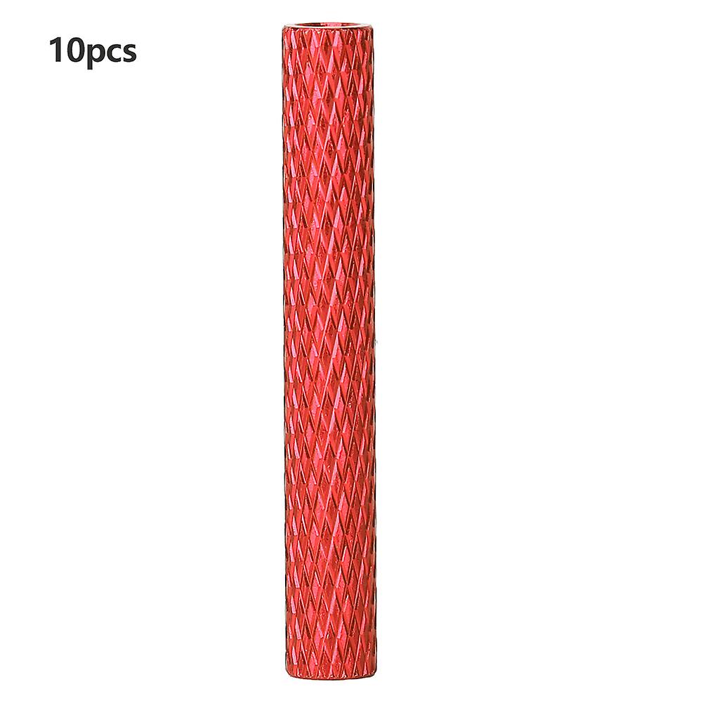 10 Pcs Standoff  M3x35mm Anodized Aluminum Alloy Internal Thread Column SpacerDeep Red