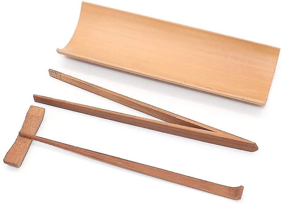 Handmade Rectangle Bamboo Tea Ceremony Set Of 4 Pieces