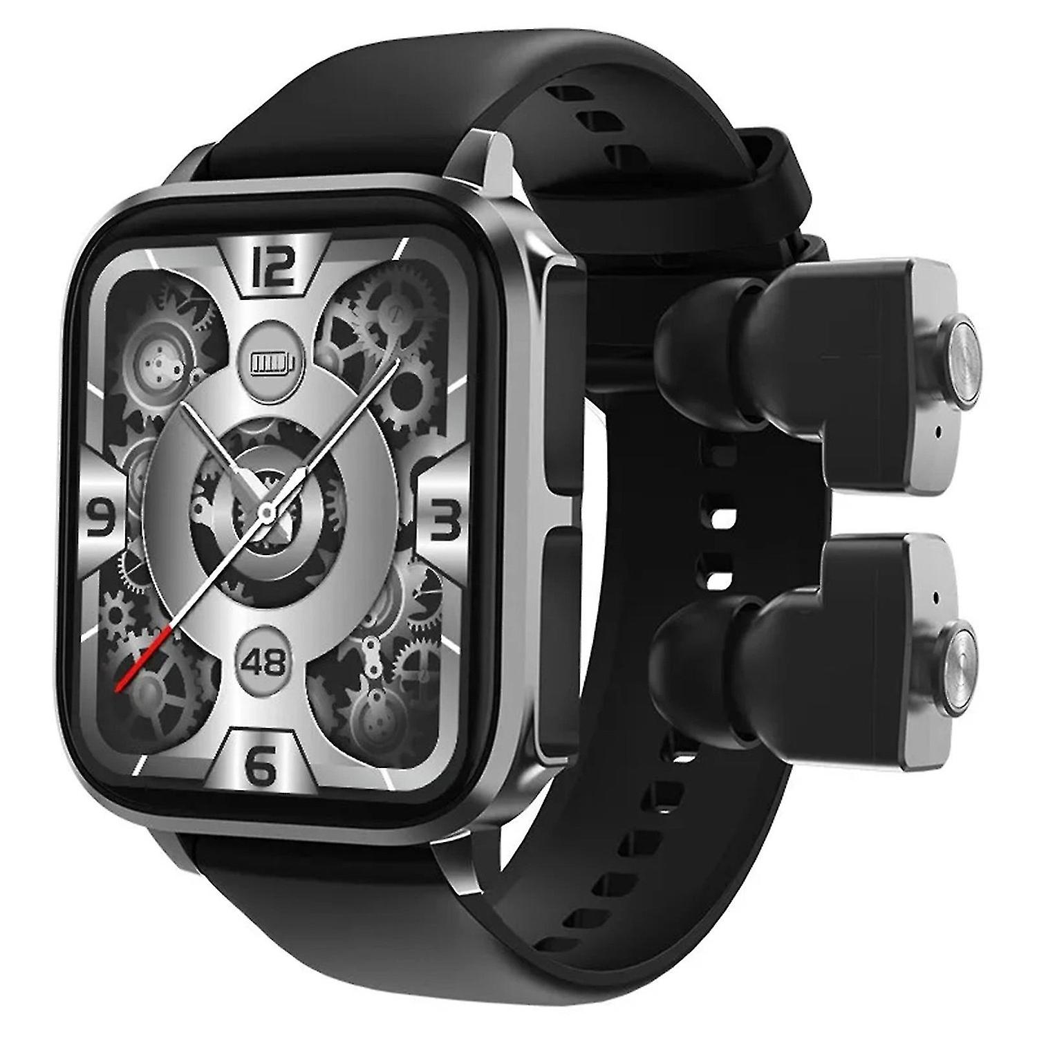 GiyoPower 2 In 1 Smartwatch and Headset Bluetooth-compatible Earbuds with Smartwatch Sleep Heart Rat