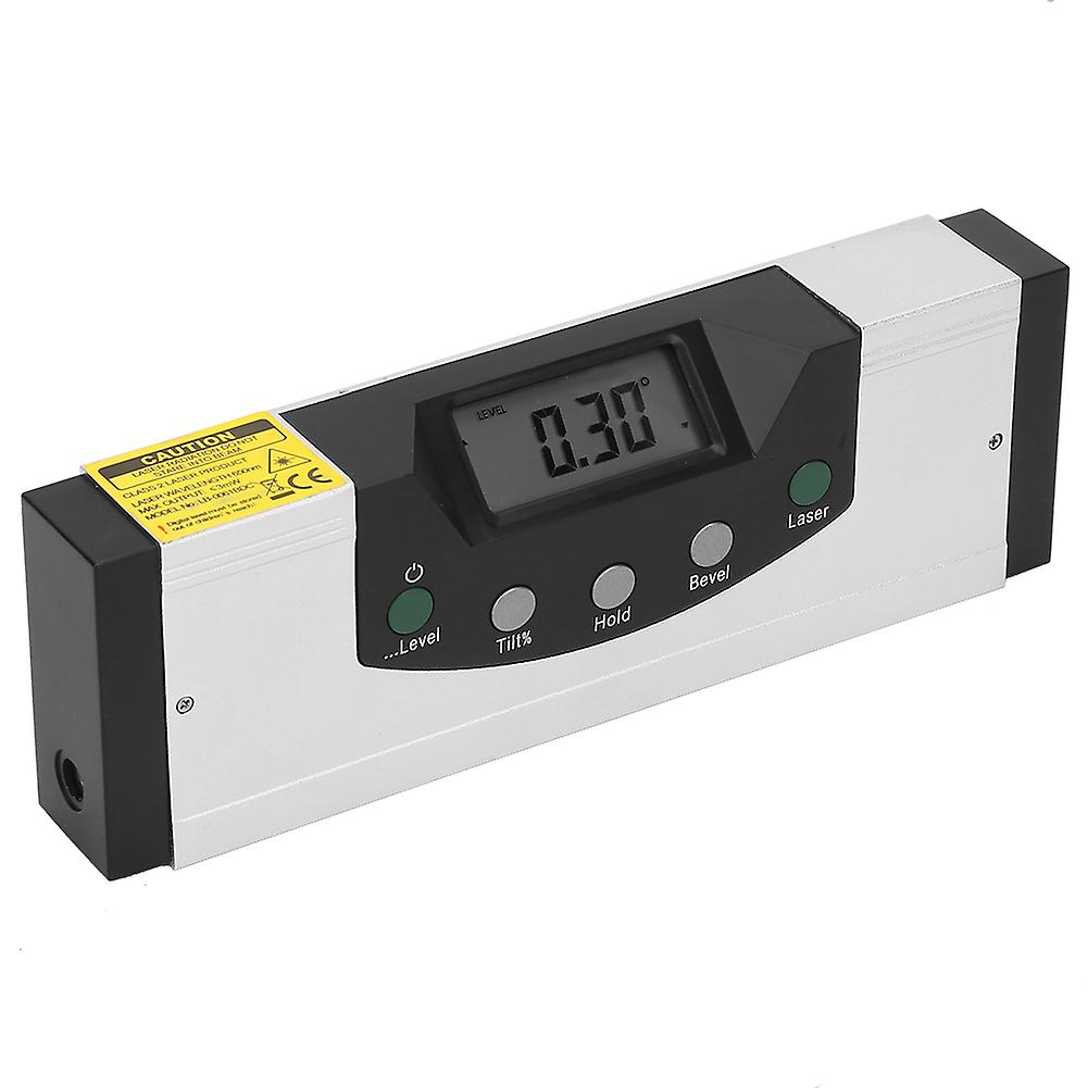 Red Laser Magnetic Level Ruler Digital LCD Protractor Inclinometer Spirit Level (173mm)