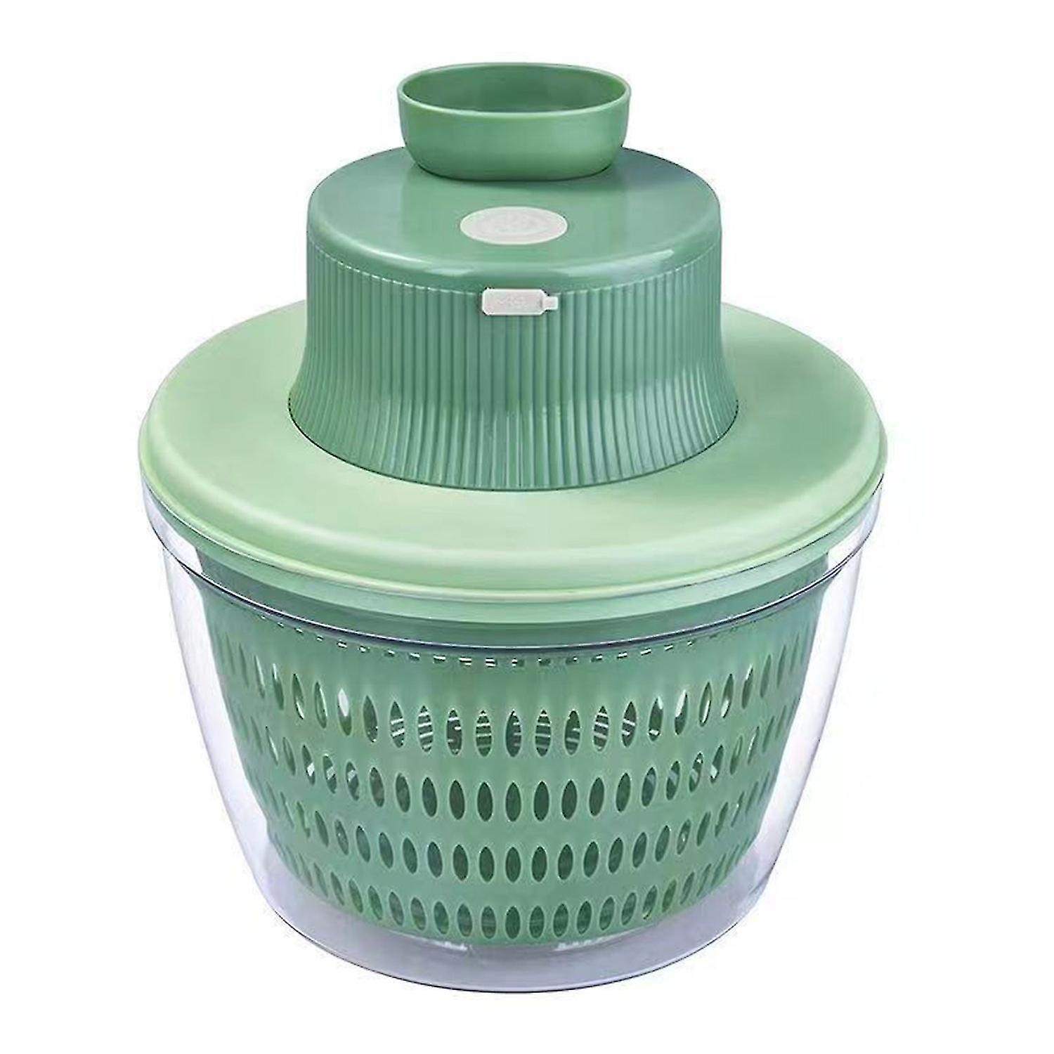 Salad Dehydrator Multifunctional Electric Cutter Quick Draining Electric Vegetable Washing Drainage