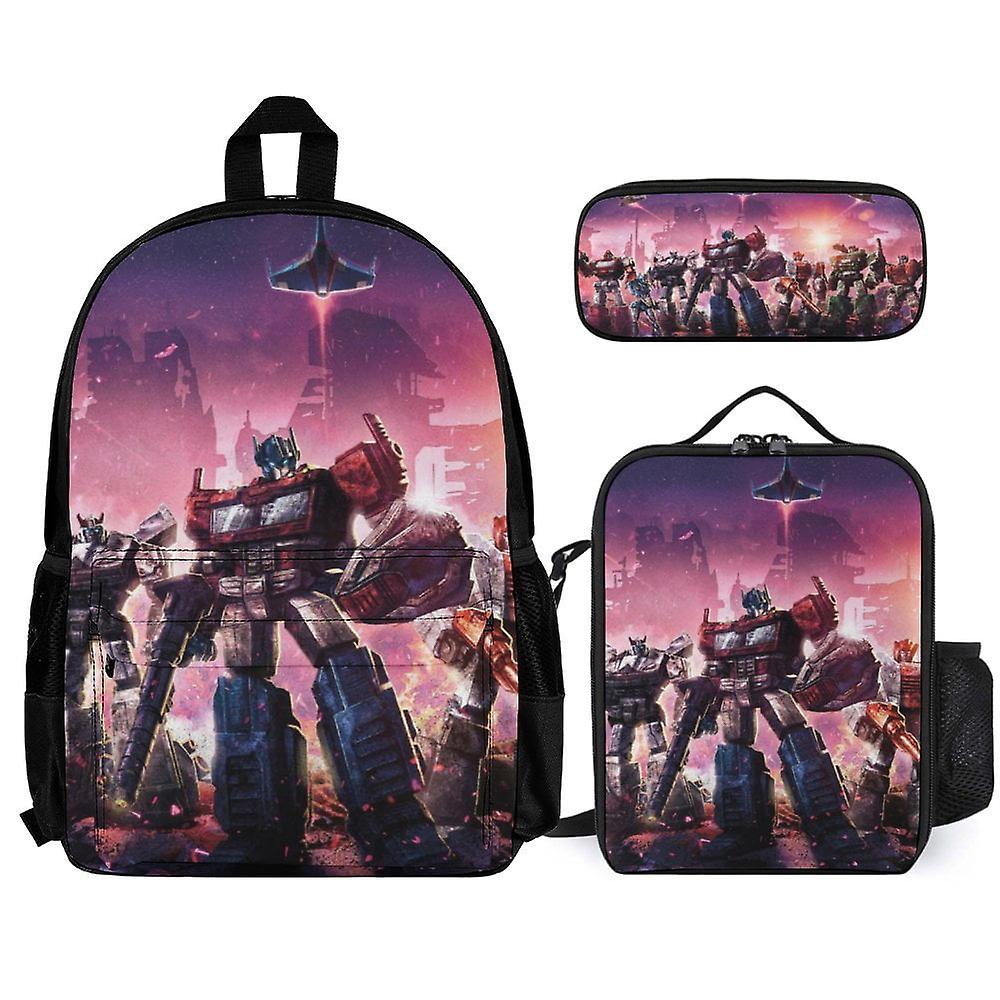 Transformers 3Pcs Backpacks Sets with Lunch Bag And Pencil Case