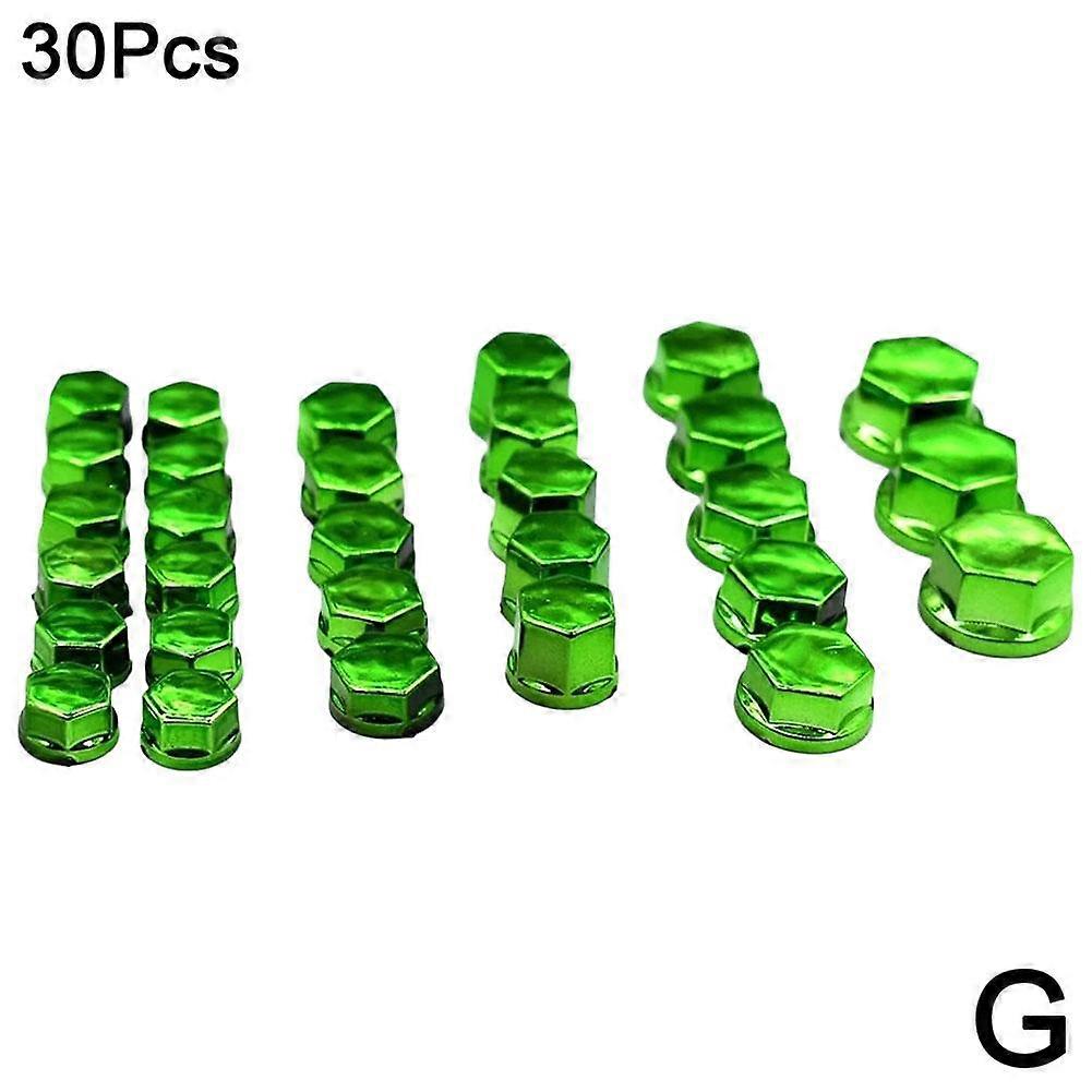 30pcs / set Motorrad Schraube Mutter Abdeckkappe Mutter Schraube Dekoration