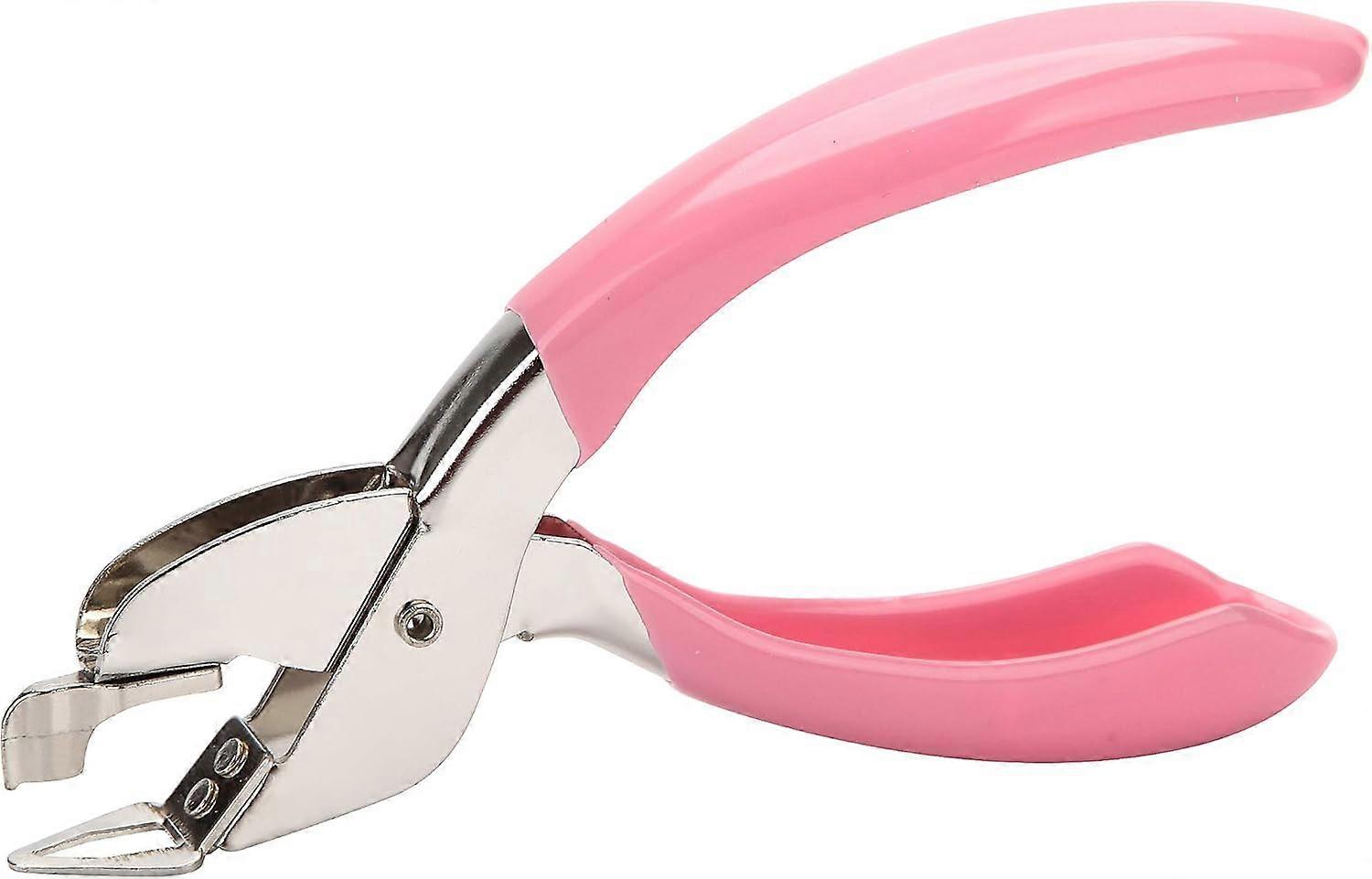 Staple Remover Tool for Office Heavy Hand Staple Pin Pull Easy to Remove(Pink)