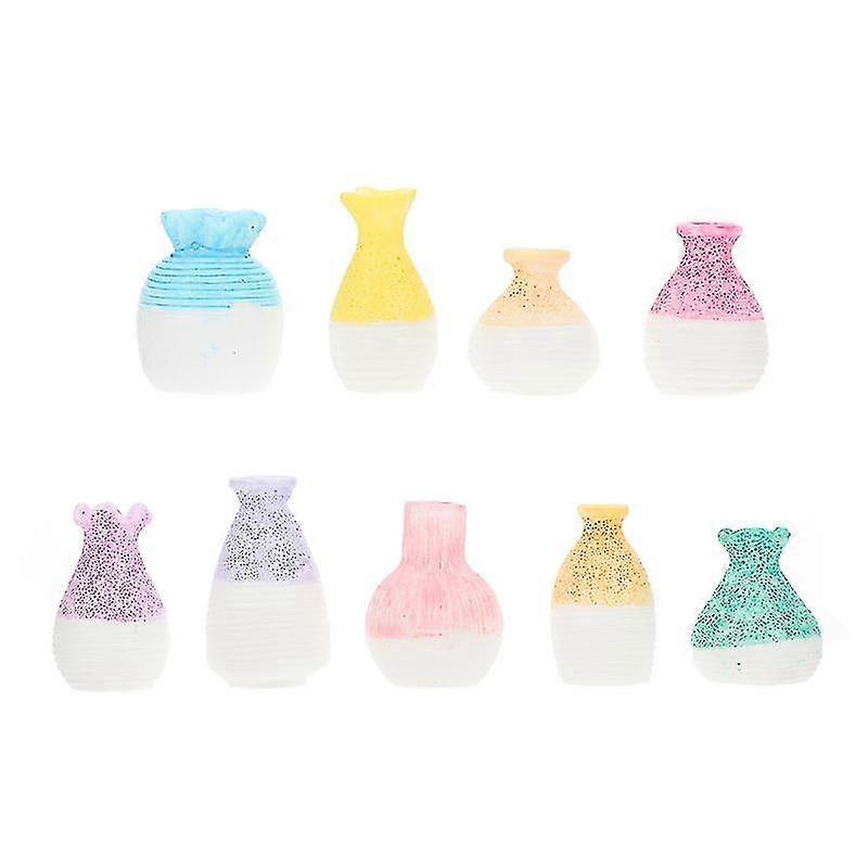 9pcs Vase Decoration, Miniature Flower Vases