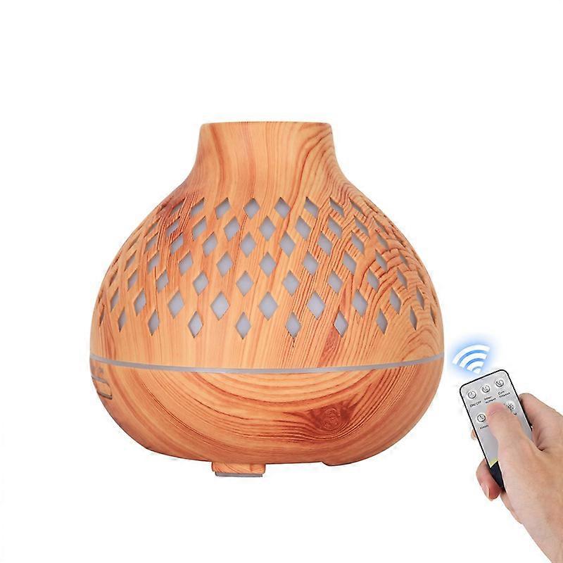 400ML essential oil diffuser (light wood grain), essential oil remote