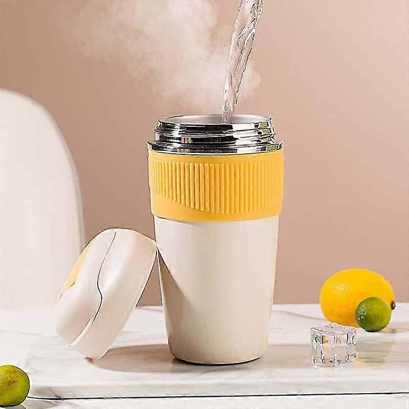 Coffee Cup With Leakproof Lid For Hot & Cold Drinks 480ml,yellow