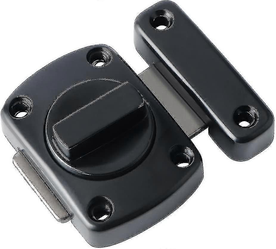 Bathroom Latch Rotate Bolt Gate Latch Door Lock, Matte Black, Ems220u-b -ayane