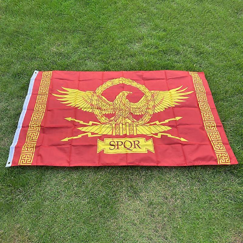 Aerxemrbrae フラグ150x90cm Spqr ローマ帝国上院とローマの人々 家のための旗の装飾バナー
