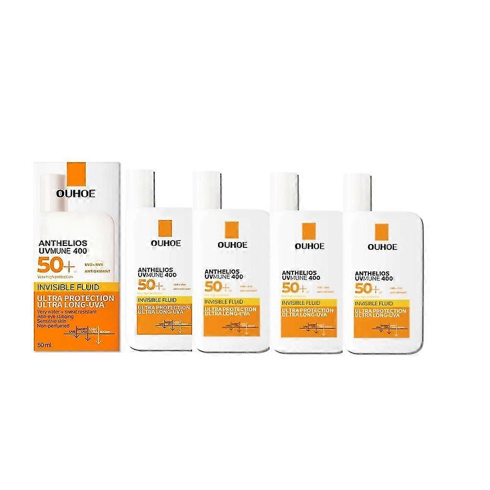 1-5Pcs SPF 50 Sunscreen Cream, Ultra Light UV Protetion Cream, 50ml Travel Size Sun Cream Waterproof and Sweatproof for Men, Women and Kids