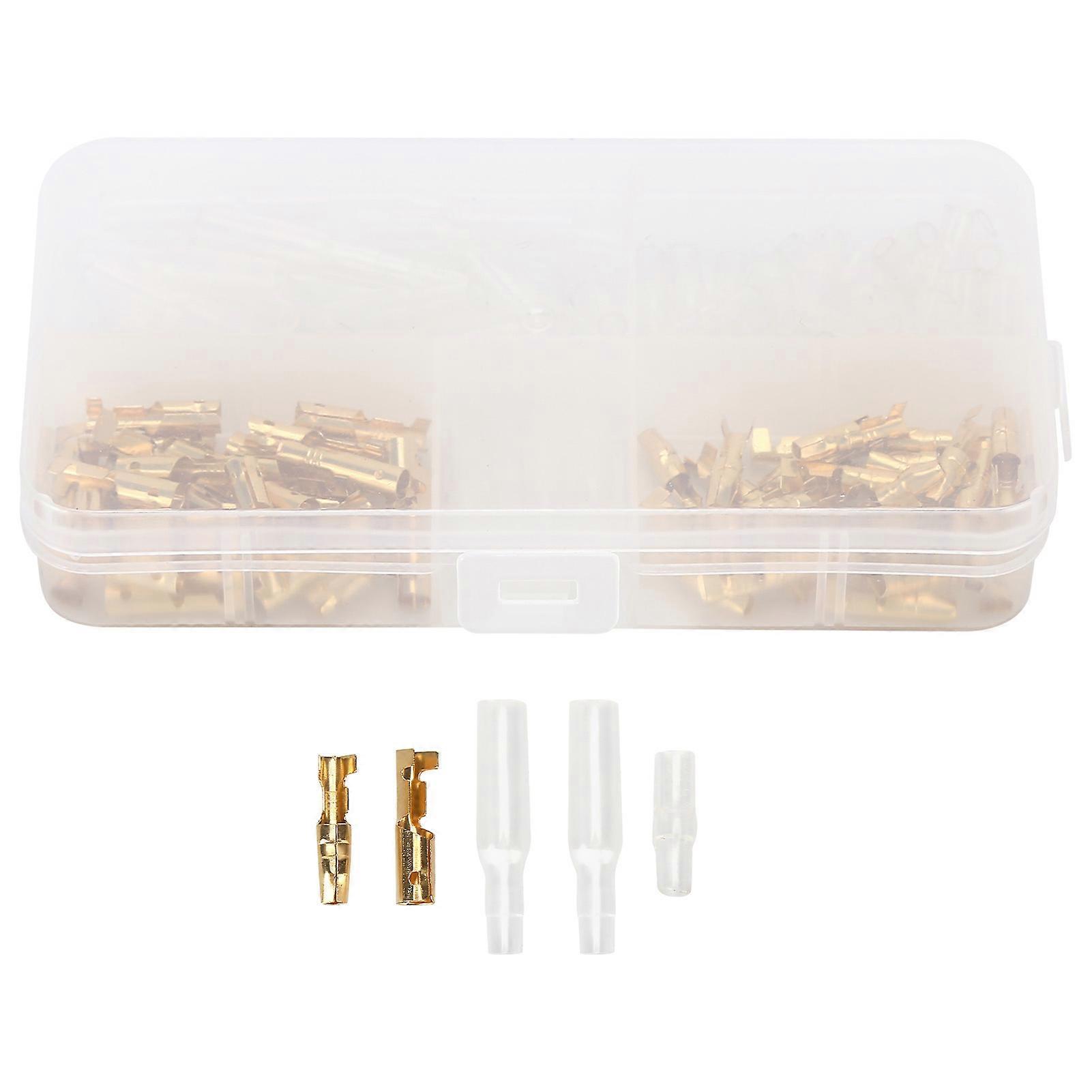 120Pcs πτυχωτό τερματικό 3.9mm αρσενικό θηλυκό ασφαλές ανθεκτικό μόνωσης φλόγας επιβραδυντικό PlugIn ακροδέκτες για τη σύνδεση καλωδίων