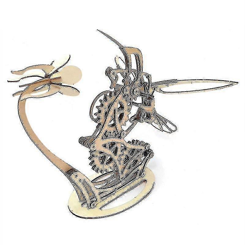 Set di sculture cinetiche di colibrì in legno assemblare modelli animali ad alta difficoltà