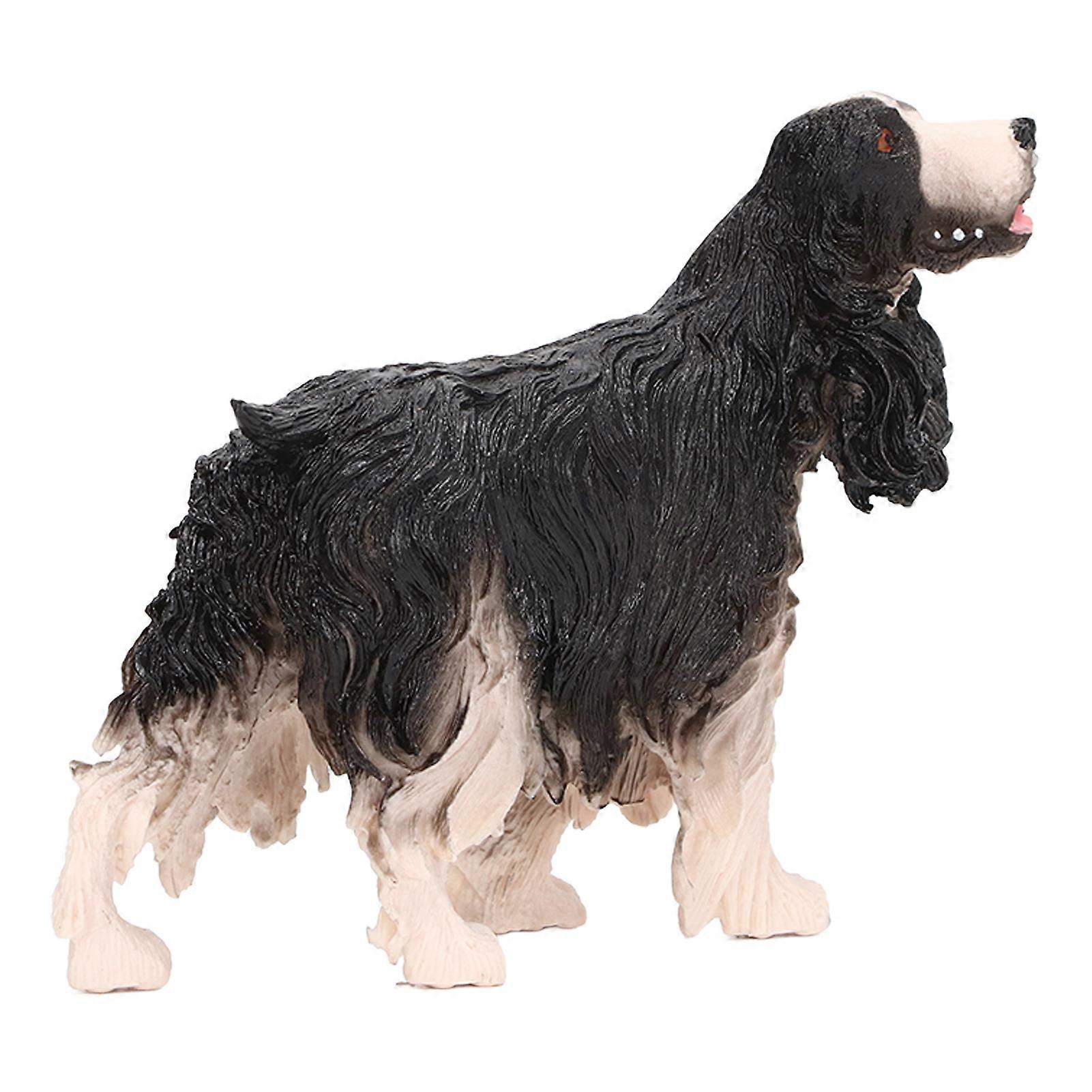 Cocker Spaniel Figurines Simulation Opettavainen Helppo Ylläpitää Koirahahmo lapsille Lelut Ja sisustus Pl1271314 Musta