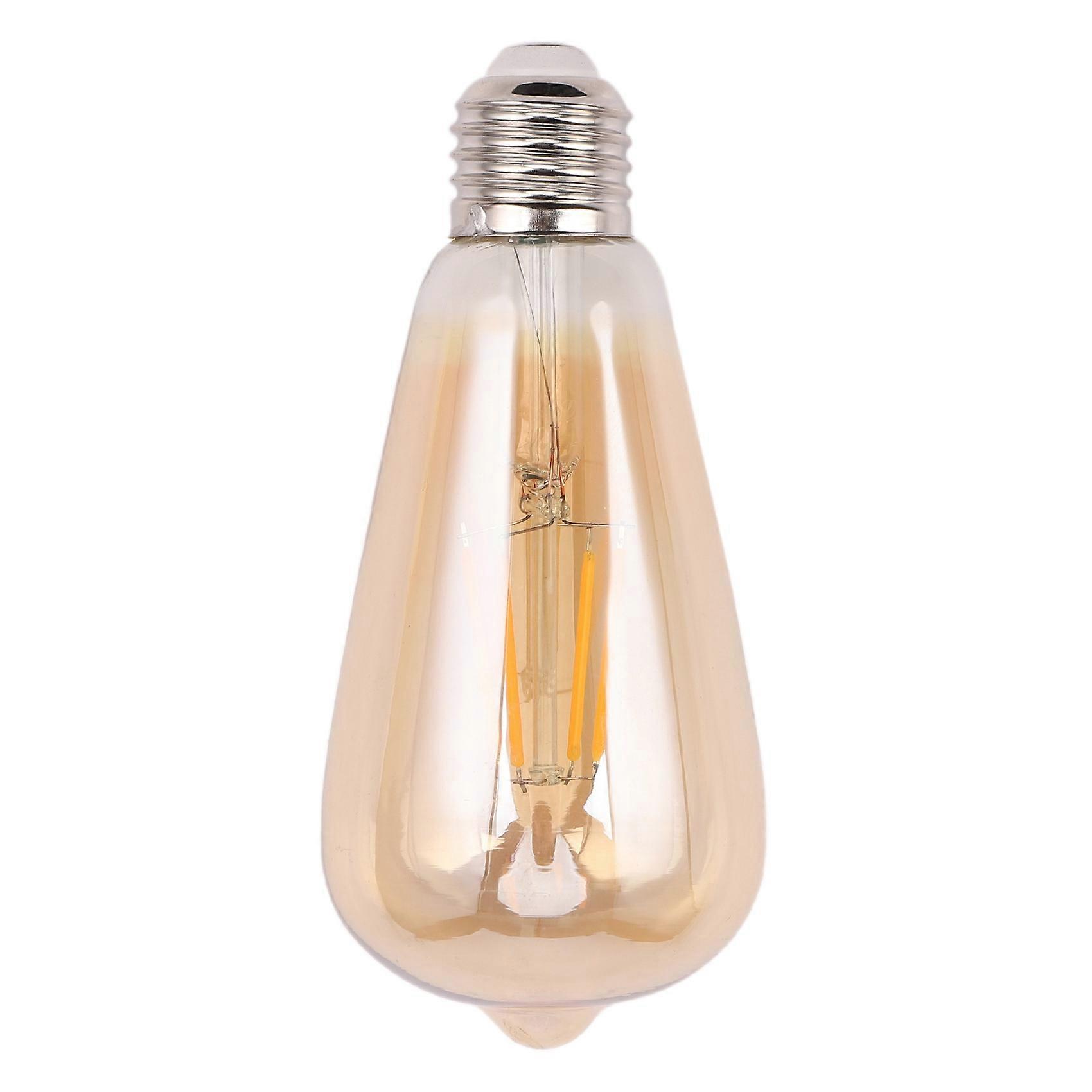 Dimmable E27 4W Retro Vintage Filament ST64 COB LED Bulb Light Lamp Body Color:Golden Cover Light C