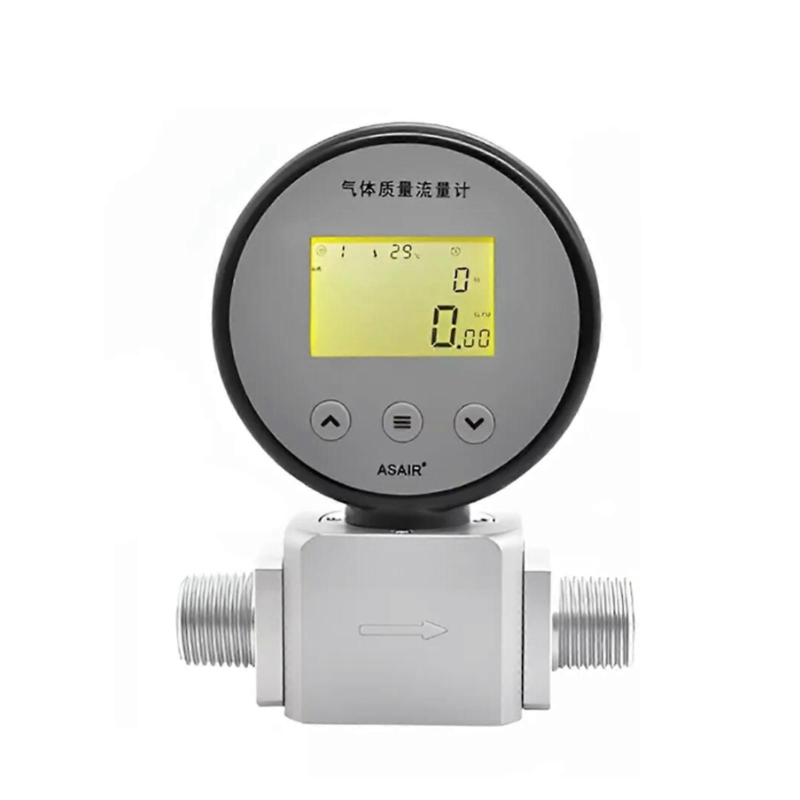 Digital Gas Flow Meter Gas Mass Air Nitrogen Oxygen Flow Rate Meter  Newih