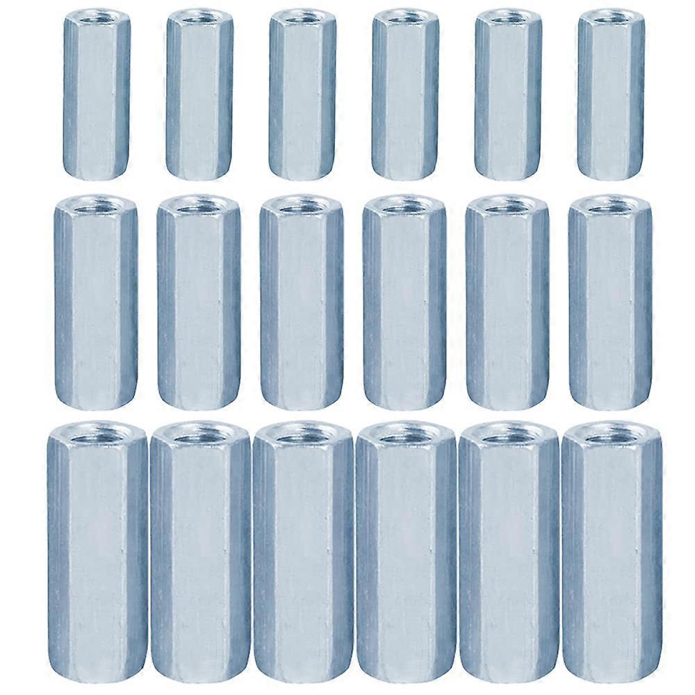 Ecrou Long M10 M8 M6 18 Pieces crou Long crou Hexagonal en Acier au Carbone Plaqu Zinc pour Appareils Mnagers et de quipements de Communication et Aut