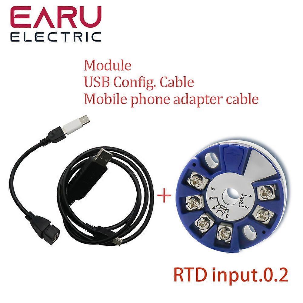 Programmable Thermocouple K J PT100 to 4-20mA Converter TC RTD Input 4-20mA Output Head-mounted Temperature Transmitter