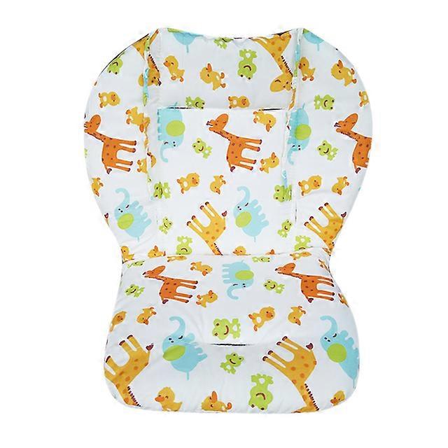 Baby Stroller Seat Cushion Dining Chair Cotton Pad Cartoon Animal Five-point Design Soft Breathable Comfortable Cart Accessories