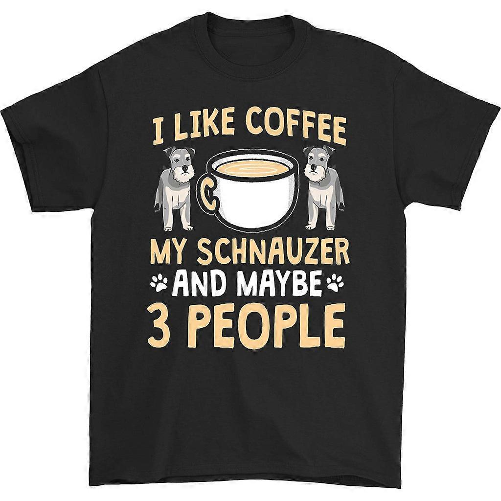 Jeg liker kaffe Min Schnauzer T-skjorte