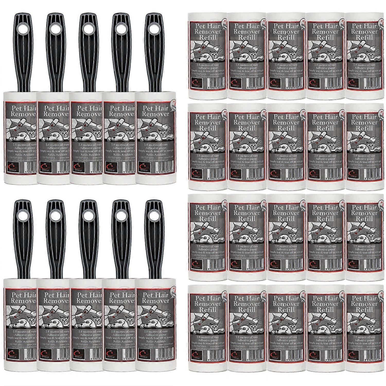Dog Groomers Pack Of 10 X Pet Hair Remover Lint Rollers & 20 Refills (total 225m)