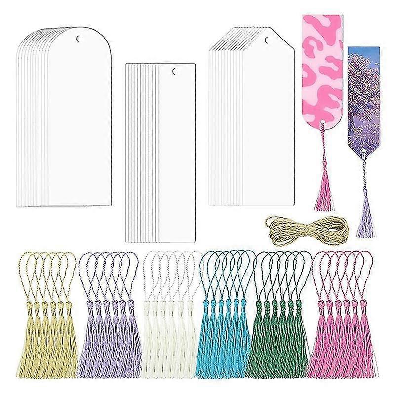 73pcs Acrylic Bookmarks Blanks,sublimation Acrylic Book Markers