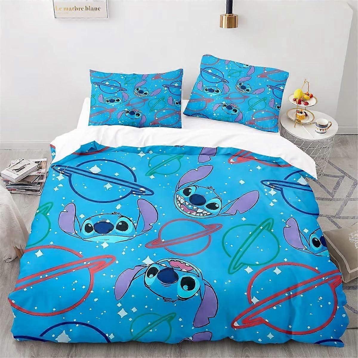 طقم مفروشات 3 قطع ، ستوكات ناعمة وخفيفة الوزن مع 2 غطاء وسادة للأطفال ، غطاء لحاف مع إغلاق بسحاب