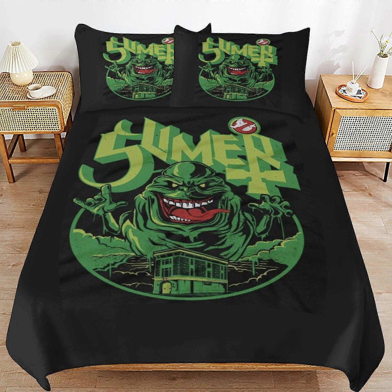 x320 Ghostbusters Povlečení na postel Povlečení z mikrovlákna 3D tištěné lehké 3dílné sady přikrývek, 1 povlak na přikrývku a 2 polštáře pro děti chlapce