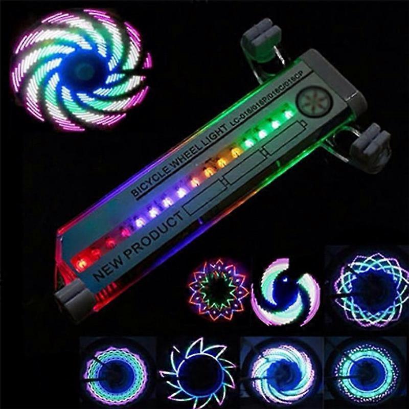 Bicycle Light Double Sided 16/32 LED Colorful MTB Bike Light Wheel Light Spoke Light Warning Light Tire Signal Reflective Light