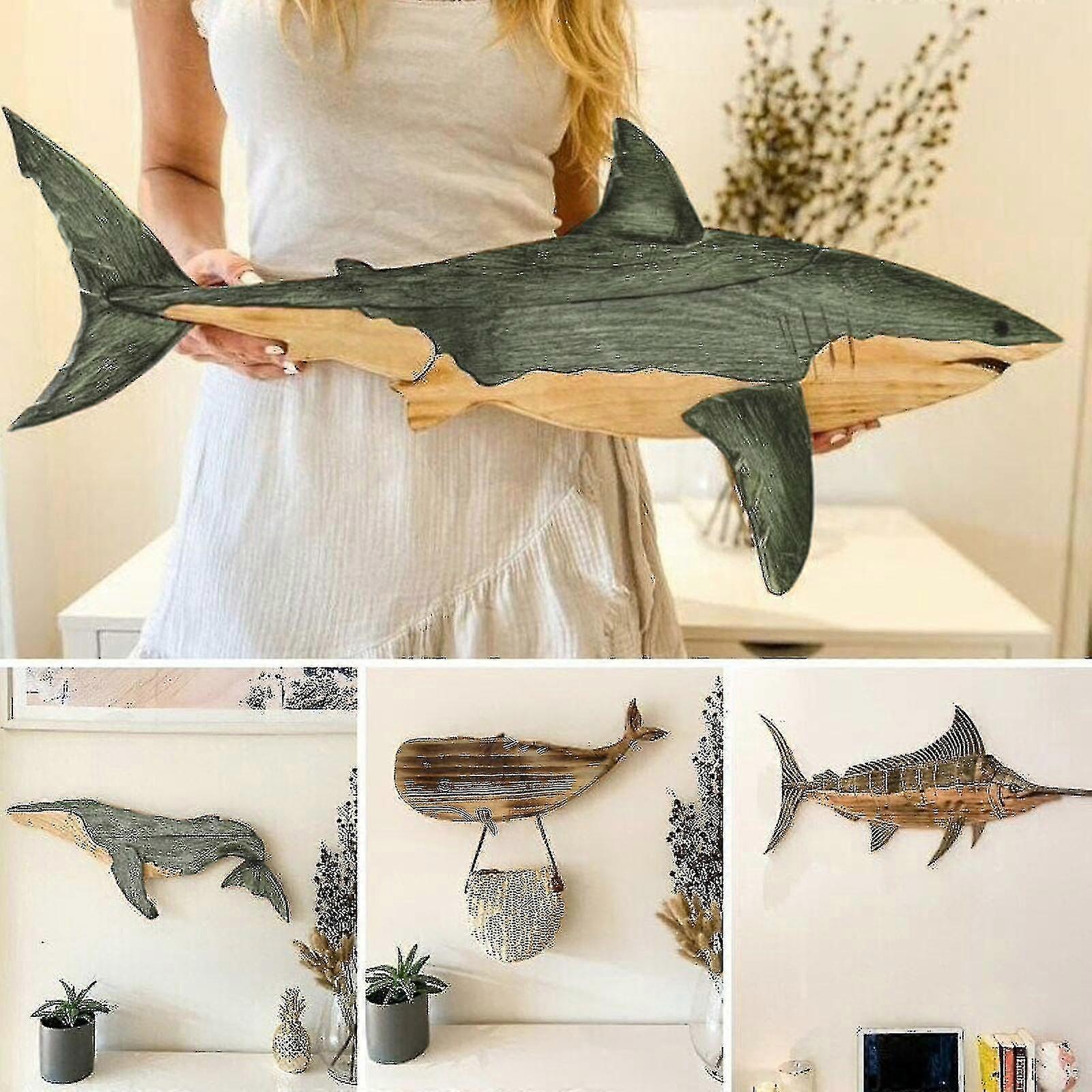 木製のクジラの壁の装飾、壁の芸術クジラの魚の装飾、クジラの壁の芸術