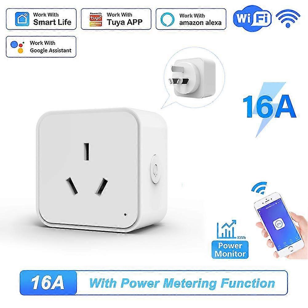 Tuya Wifi Zigbee Plug With Metering Funct 16a Au
