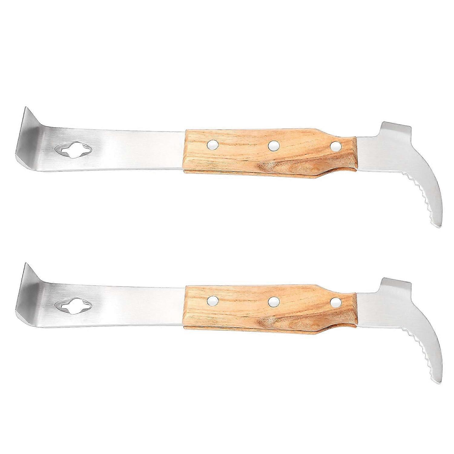 Stainless Steel Hive Scraper, 2PCS Hive Tool Beekeeping Scraper Tool Bee Hive Tool Scraper Hive Scraper Multifunction Beekeeping Tool Hive Cleaning PX