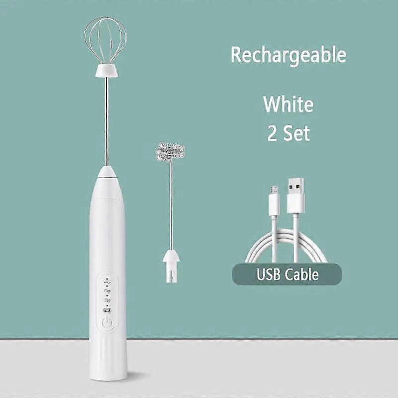 Portable Rechargeable Electric Milk Frother Foam Maker Handheld Foamer High Speeds Drink Mixer Coffee Frothing Wand whisk
