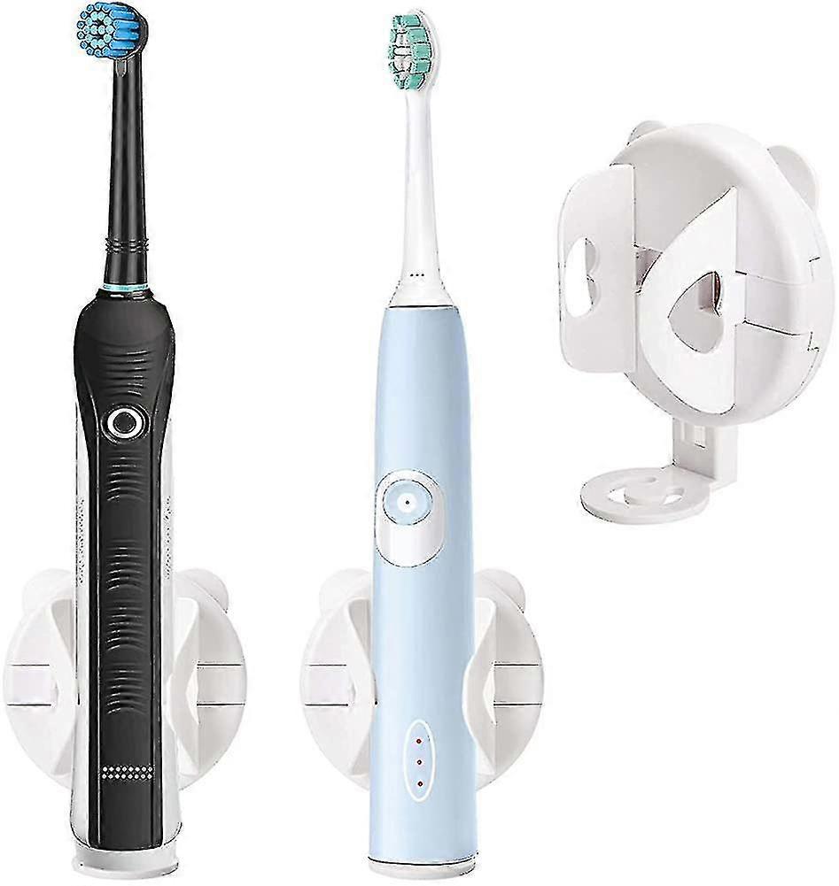 Gravitational Electric Toothbrush Holder 2 Pack, Wall Mounted Auto Lock & Release Toothbrush