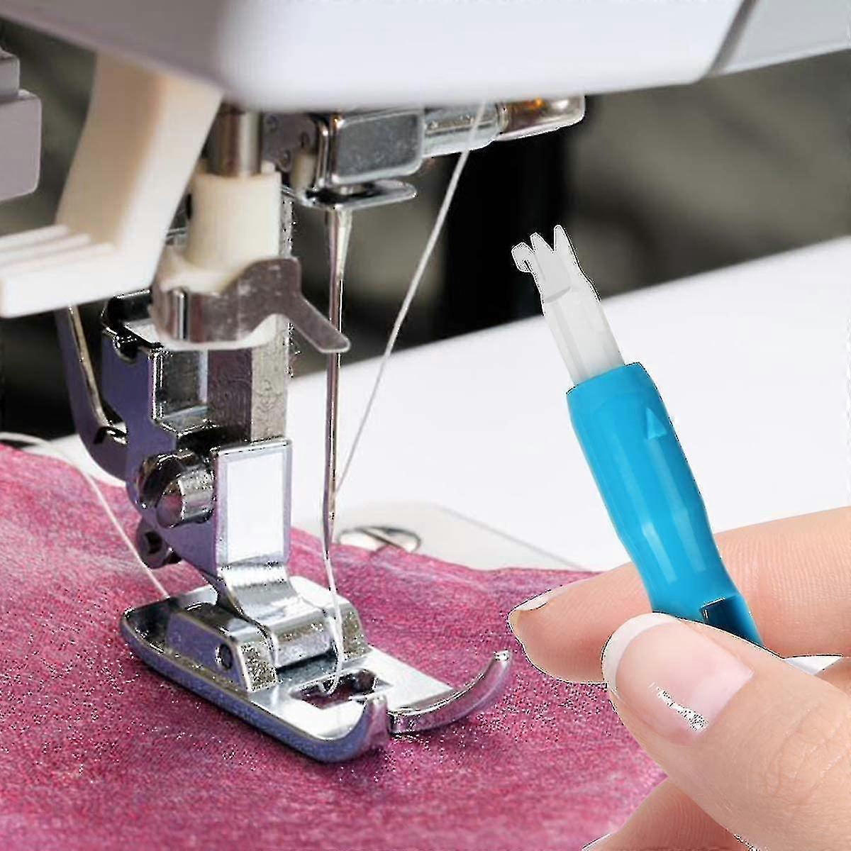 3-piece Needle Threader, Sewing Machine Needle Inserter, Quick Sewing Machine Threader Tool, (blue)