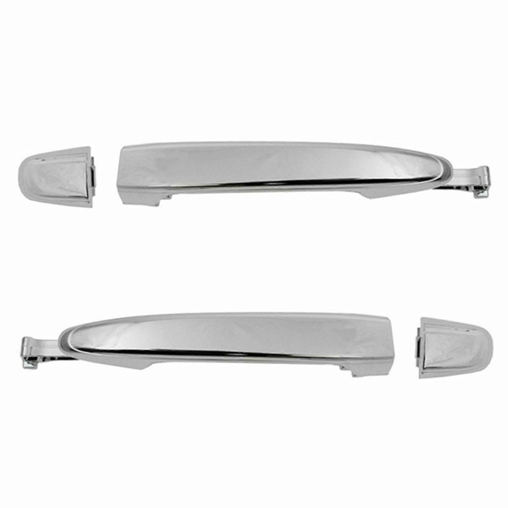 2pcs Rear Door Handle Exterior Door Handle For- Sienna 2004-2010 69213-08020 69227-08040 Silver