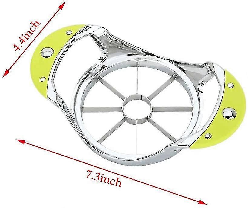 Apple Slicer Cutter, Eight Premium Apple Fruit Slicer Corer Divider Stainless Steel Easy Grip Sharp Blade For Kitchen Hotel (green)