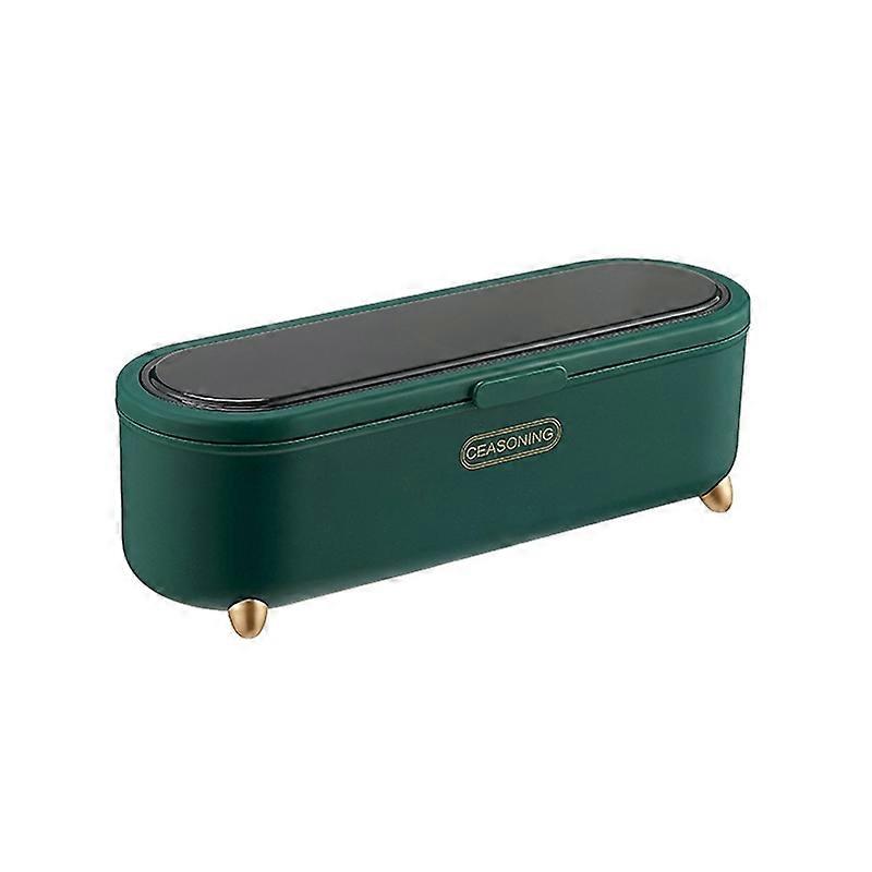 Quick Drain Tableware Container with Lid Plastic Silverware Countertop Storage Organizer Kitchen Accessories