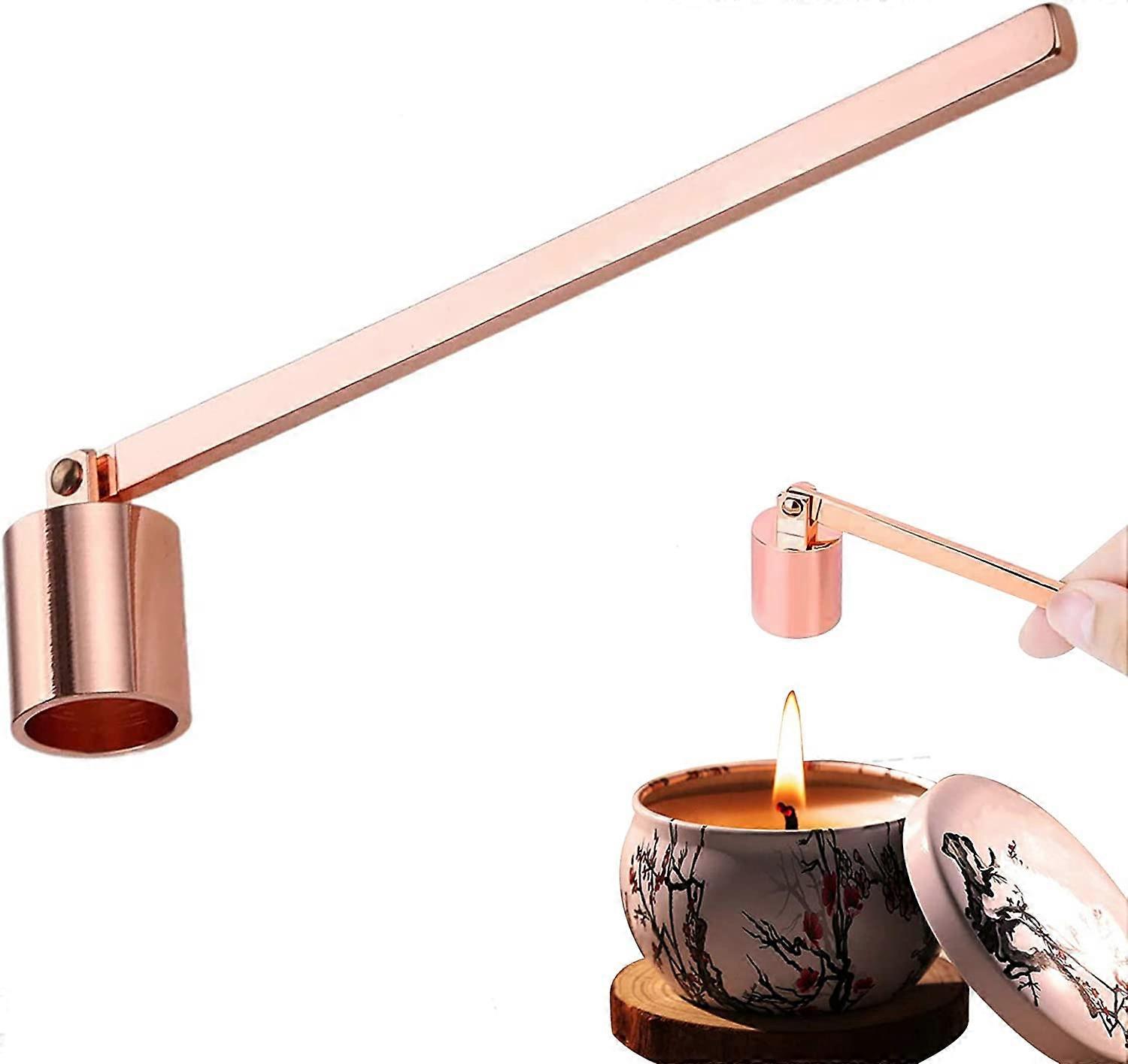 Candle Extinguisher with Long Handle Candle Snuffer(Rose gold)