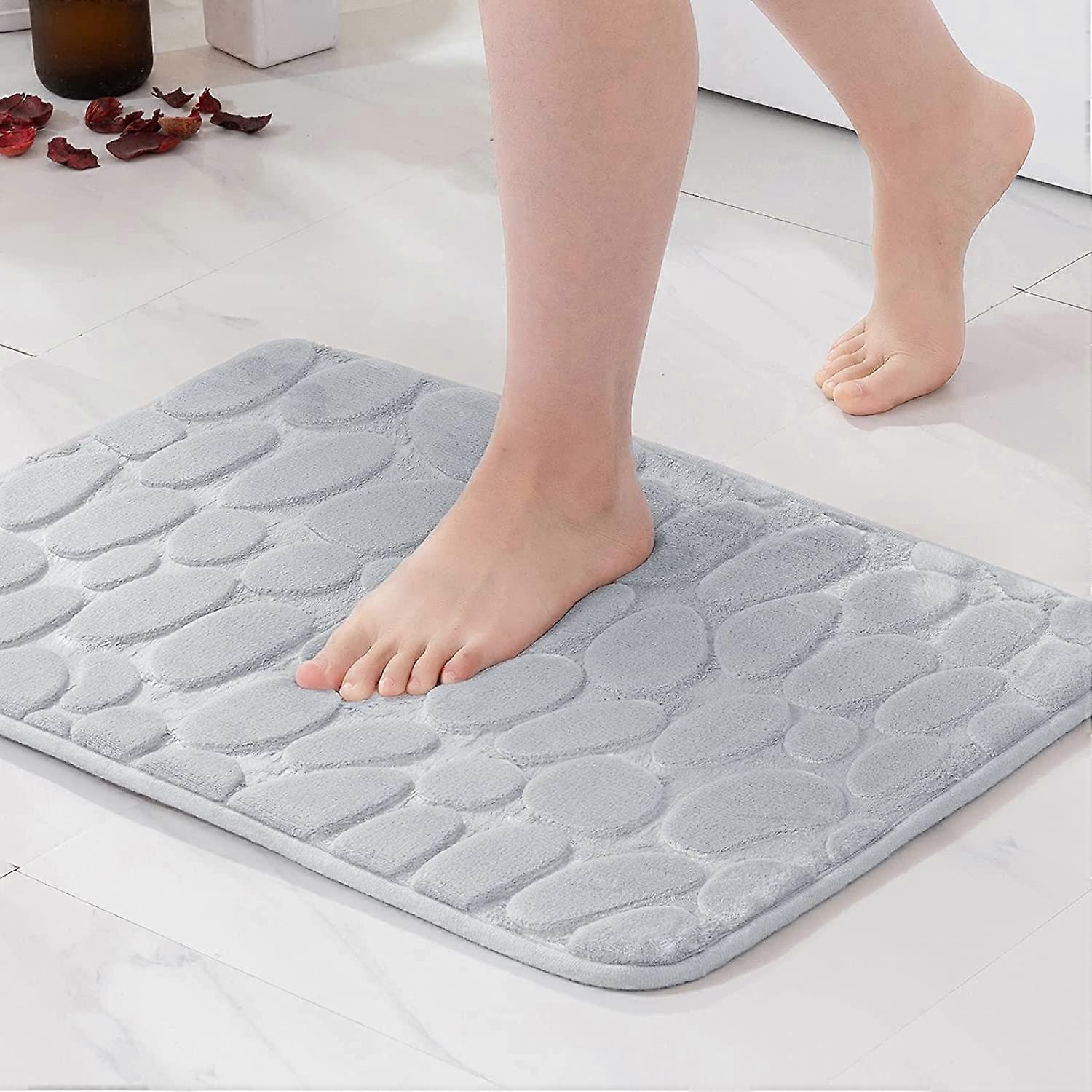 Bath Mats Non Slip Mat Bath Rug Light Gray
