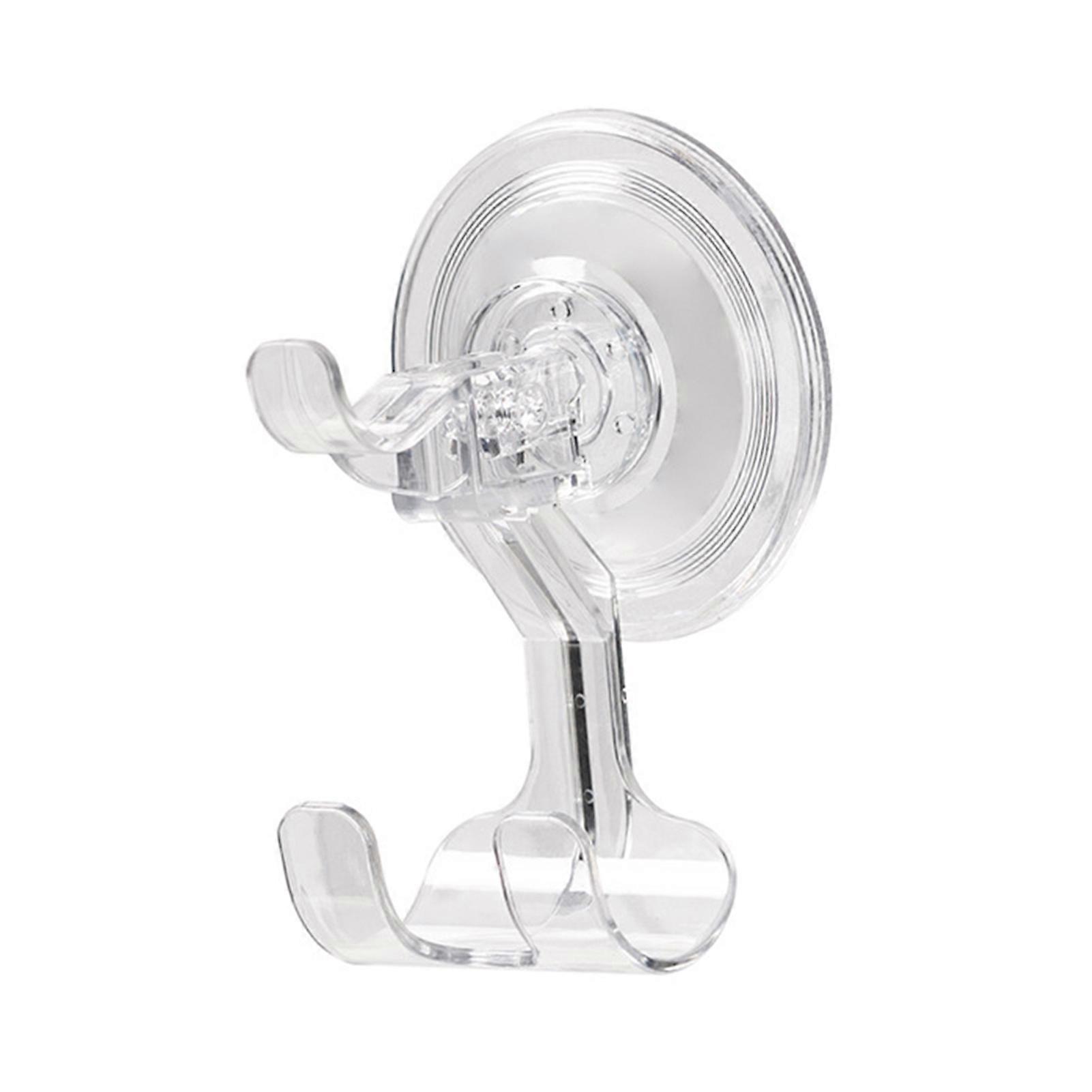 Wall Hook Heavy Duty Strong Suction Space-saving Removable Wall-mounted Dual Hooks Bathrobe Loofah Suction Up Hanger for Bathroom KAESI