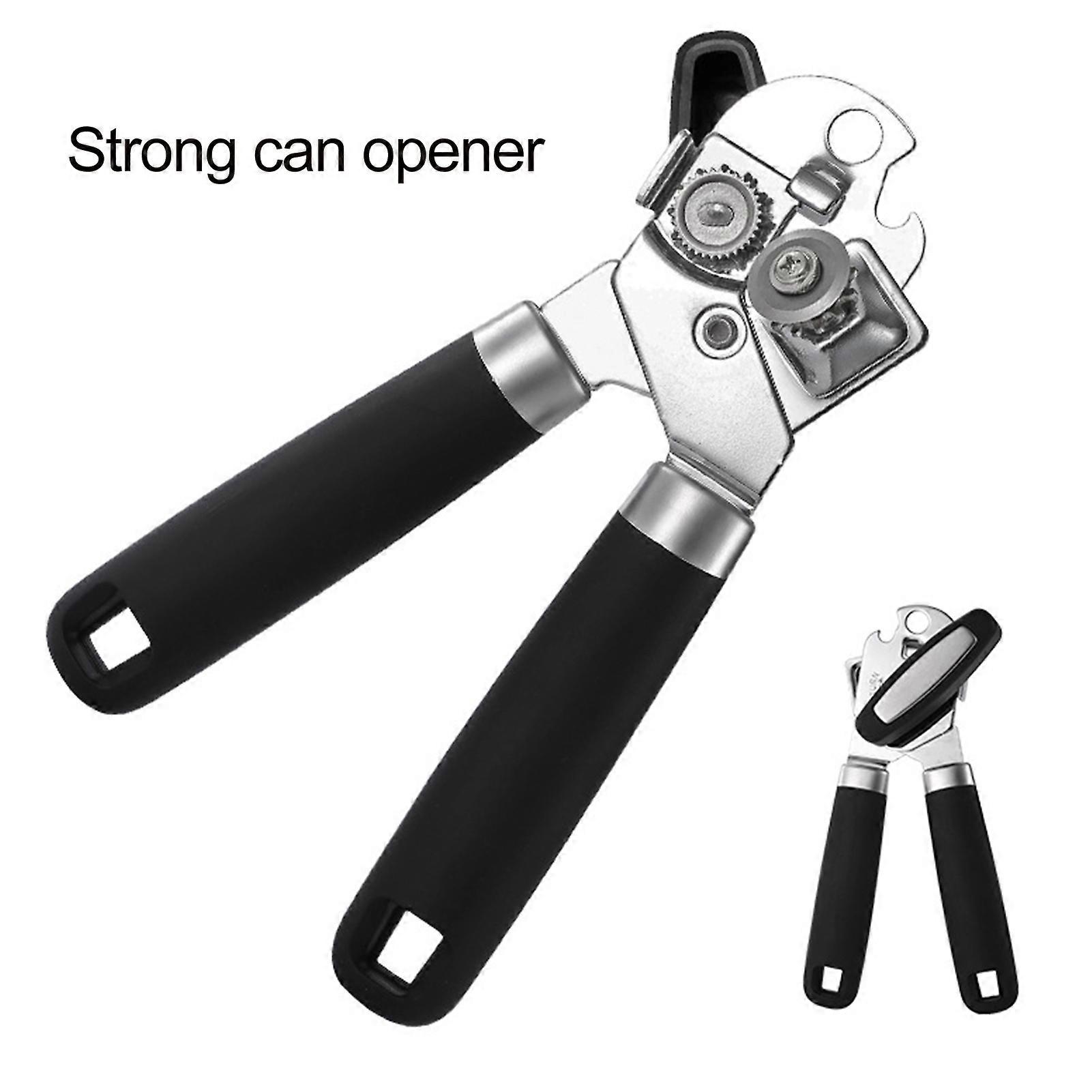 Manual Can Opener 3 in 1 Ergonomic Sharp Gear Side Cut Easy Turn Knob Bottle Opener Multifunctional Handheld Can Opener for Kitchen KAESI