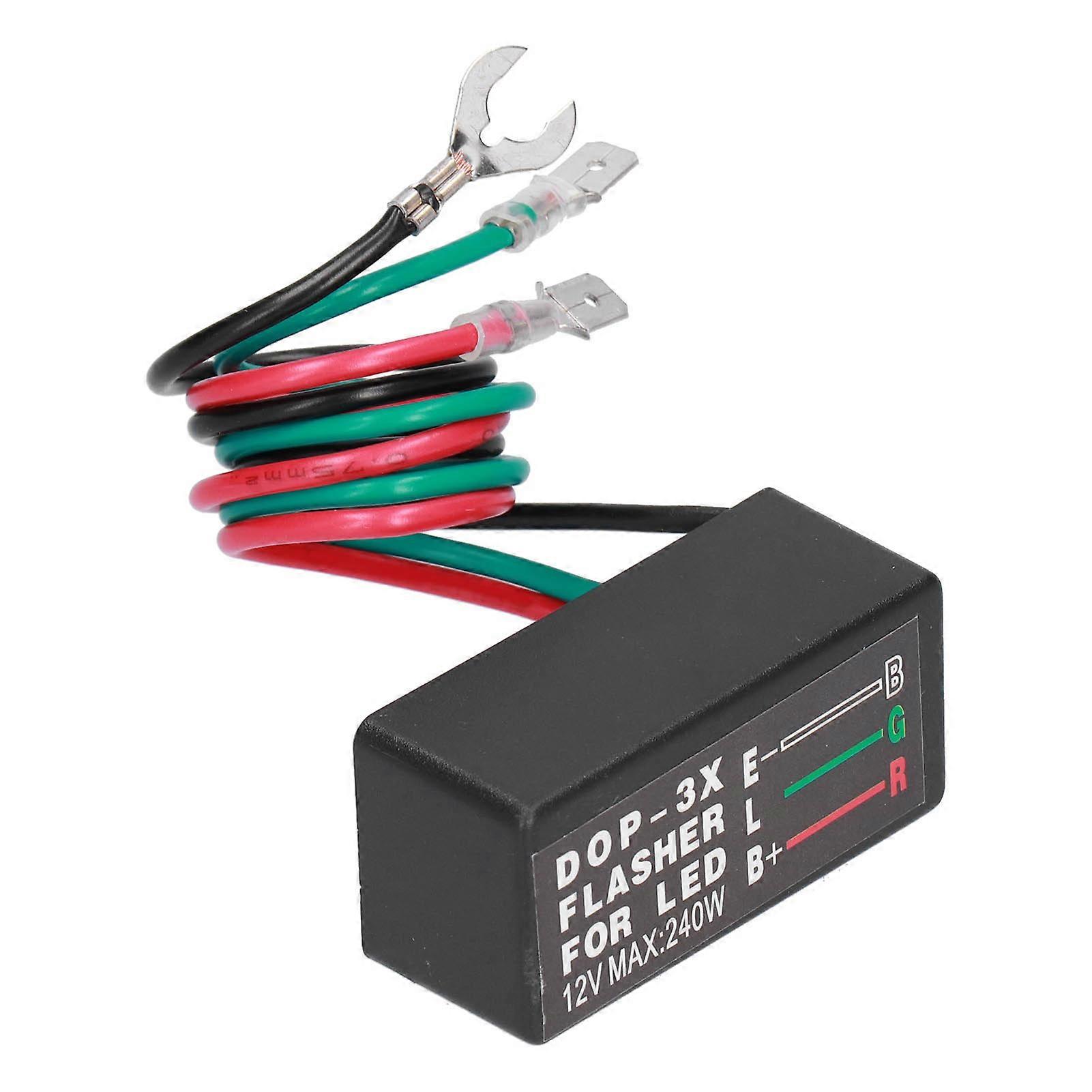 Flash Relay DOP?3X 12VDC 20A Universal LED Turn Signal Flasher Relay for Car Motorcycle