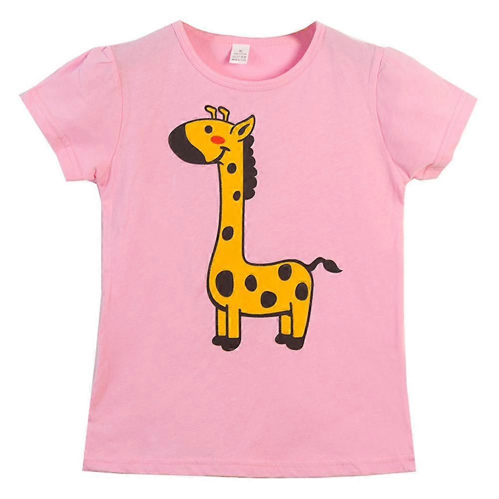 Kids Girls Short Sleeve T-Shirts Blouse Basic Tee Tops