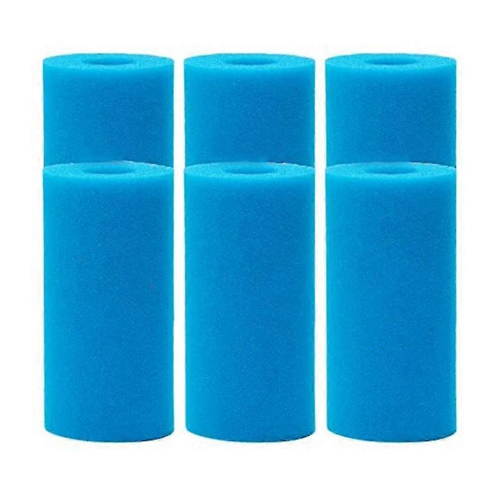 6pcs Pool Filter Spon,pool Filter ,type A Reusable Washable Filter Spon,spon Filter compatible with A-sy
